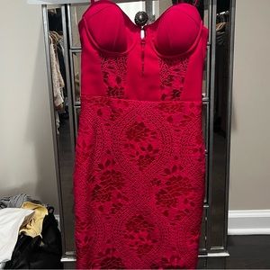Bebe size 0 pink lace dress
